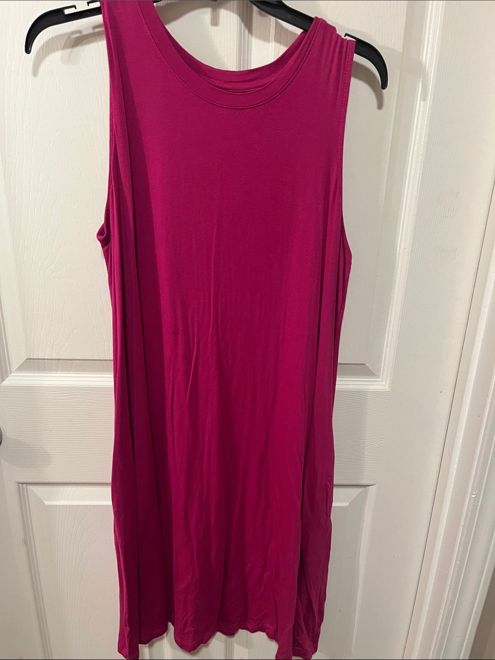 Time and Tru Sleeveless Magenta Midi Dress